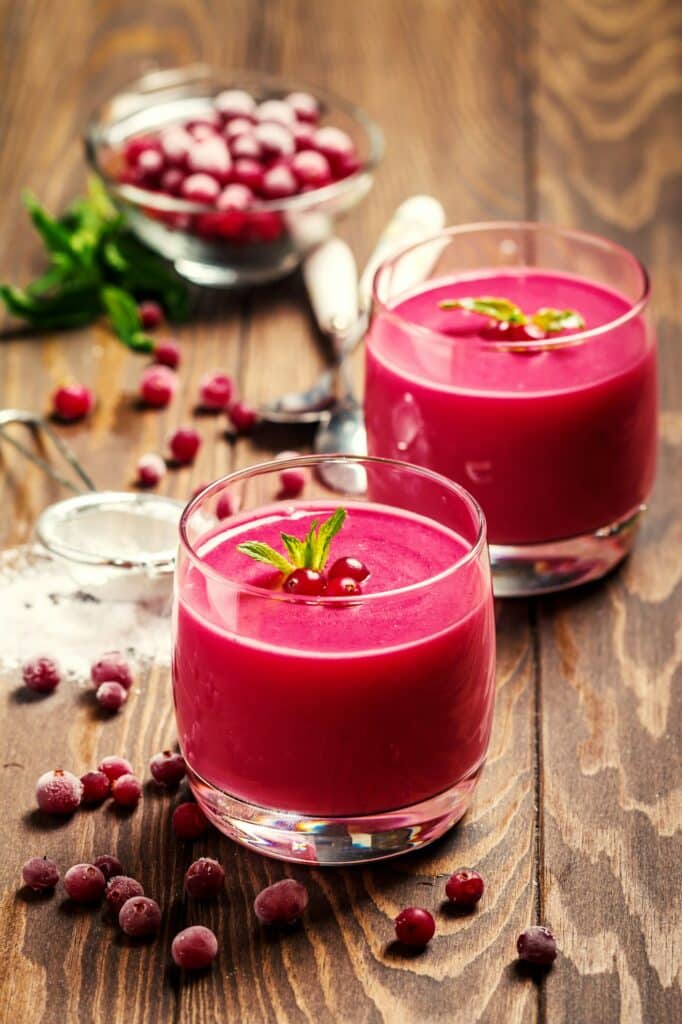 cranberry mousse with semolina